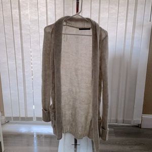 ZARA KNIT Gray Soft Thick Cable Knit Cardigan (S)
